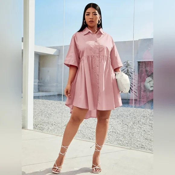 shein dresses dusty pink SHEIN Lady Women's Dusty Pink Satin Pleated Dress,Summer Tropical Vacation Holiday Flutter Sleeve Loose Casual Elegant Party Birthday&Event Wedding Dresses